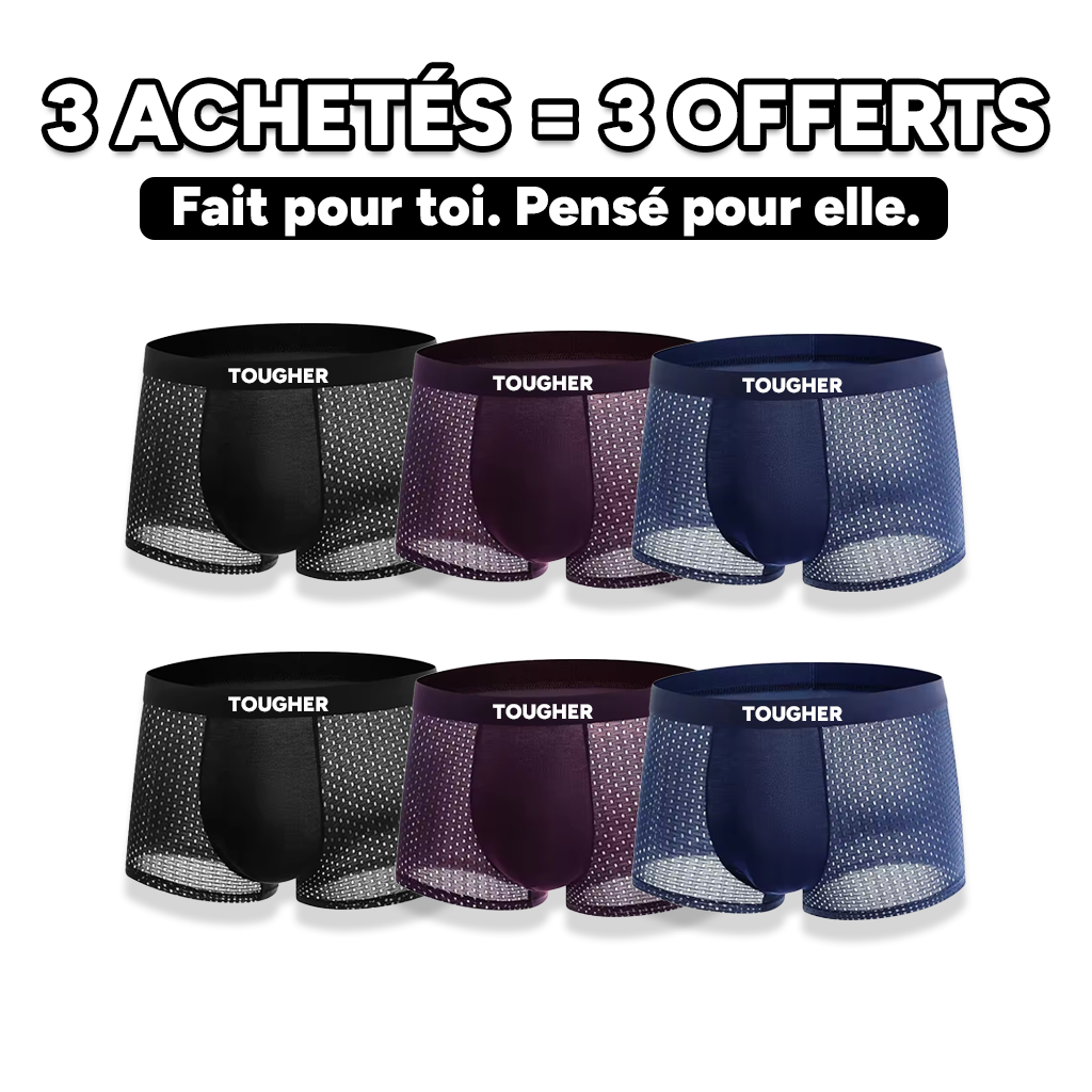 Tougher® Pack de Boxer En Fibre De Bambou (3+3)